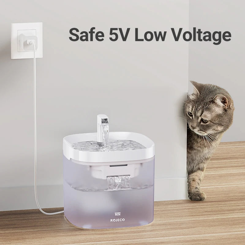 Smart Pet Water Fountain – Automatic Rechargeable Cat & Dog Water Dispenser with Filter & Pump