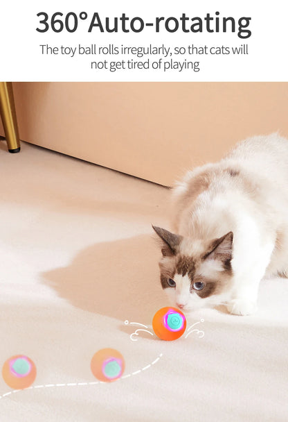 Smart Cat Bouncing Ball – Interactive Self-Moving Electric Pet Toy