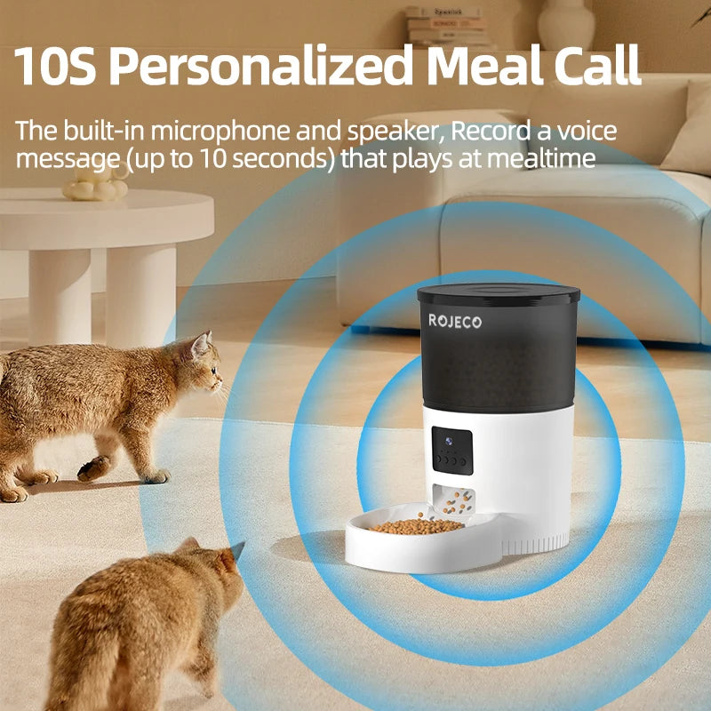 Smart Auto Cat Feeder – Camera, Voice Recorder & Remote Control