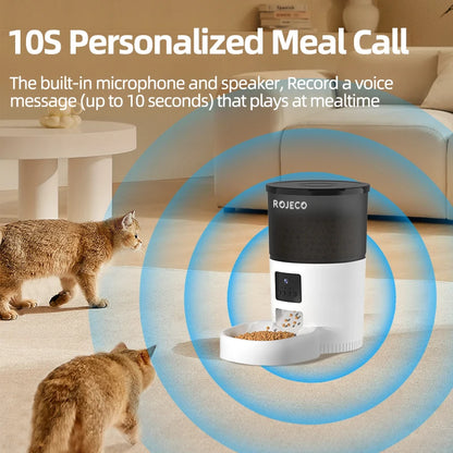 Smart Auto Cat Feeder – Camera, Voice Recorder & Remote Control