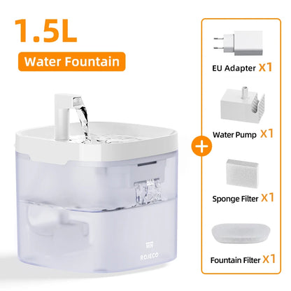 Smart Pet Water Fountain – Automatic Rechargeable Cat & Dog Water Dispenser with Filter & Pump