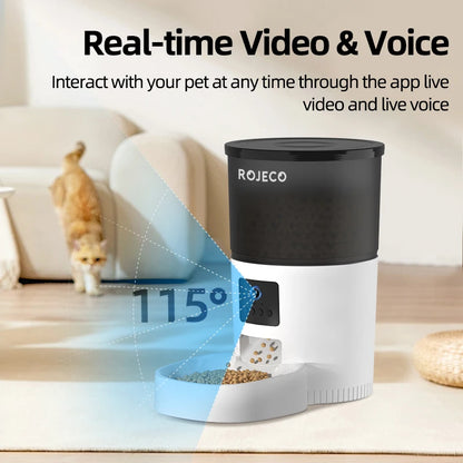 Smart Auto Cat Feeder – Camera, Voice Recorder & Remote Control