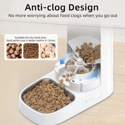 Smart WiFi Auto Cat Feeder – Single Bowl Remote-Controlled Dispenser