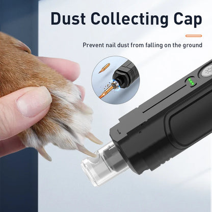 P3 Electric Pet Nail Grinder – Rechargeable Dog & Cat Clipper with LED Light