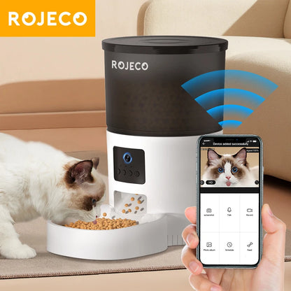 Smart Auto Cat Feeder – Camera, Voice Recorder & Remote Control