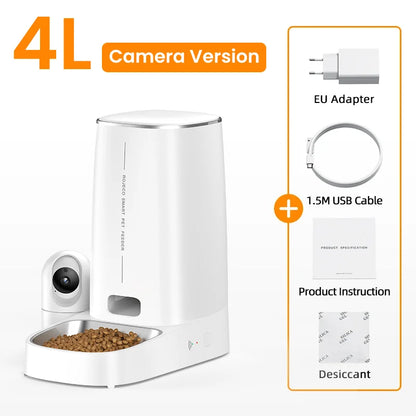 4L Smart Auto Feeder – WiFi, 360° Camera & Voice Control