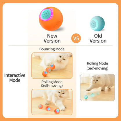 Smart Cat Bouncing Ball – Interactive Self-Moving Electric Pet Toy